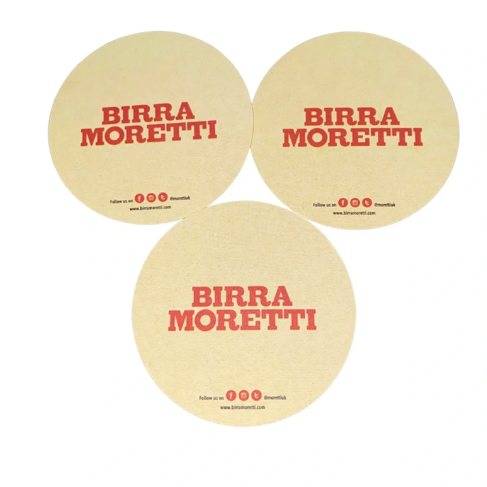 Birra Moretti L’Autentica Beer Mats Coasters Set of 3‎ – Italian Pub Collectible